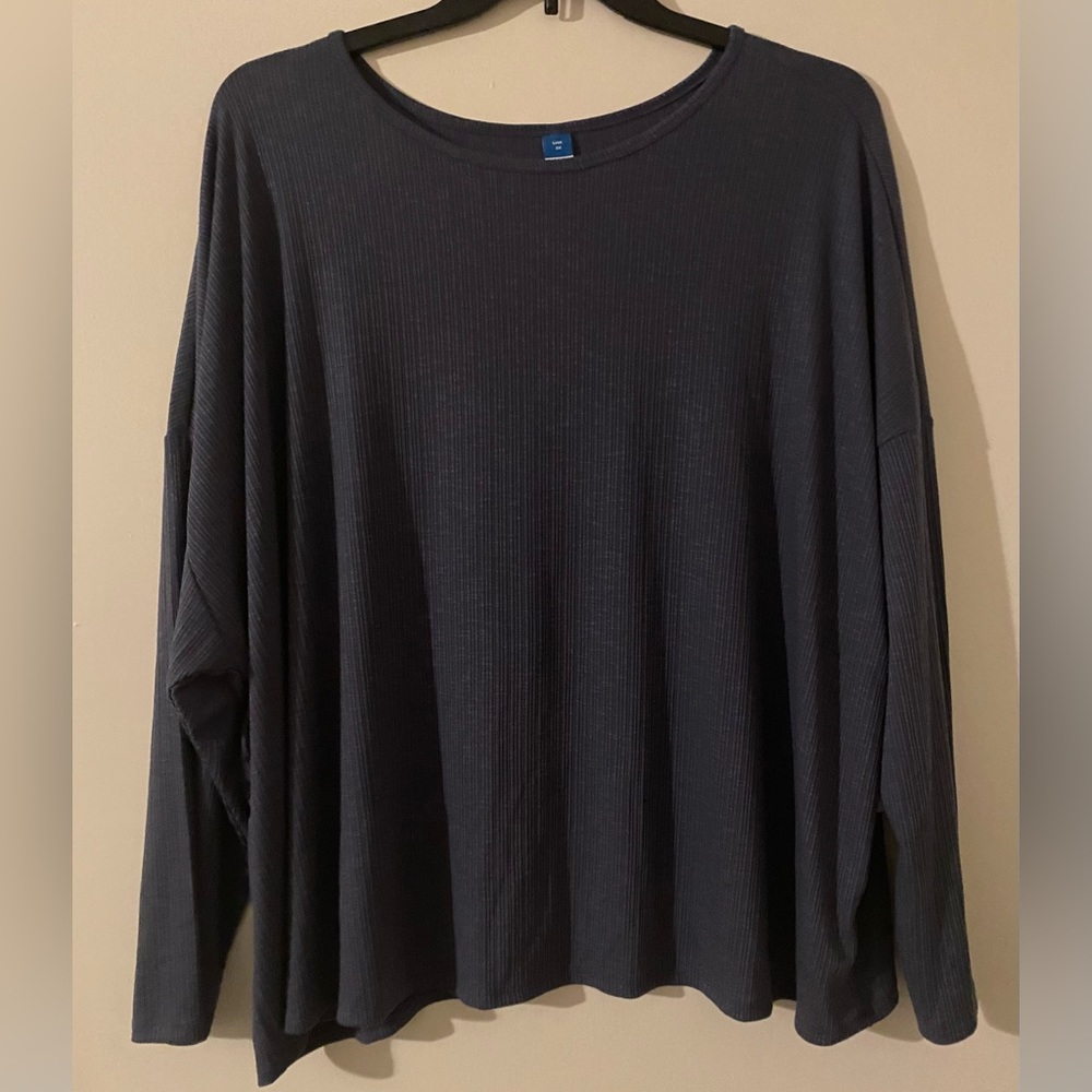 NWT Old Navy Beautiful Long Sleeve Bluish Gray Long Sleeve Top, 3X